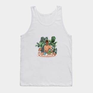 Plant lady, Girl with plants 3 Tank Top